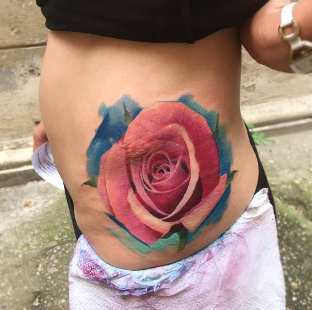 Rose tatovering